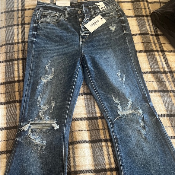 Distressed Blue Jeans - Picture 3 of 5